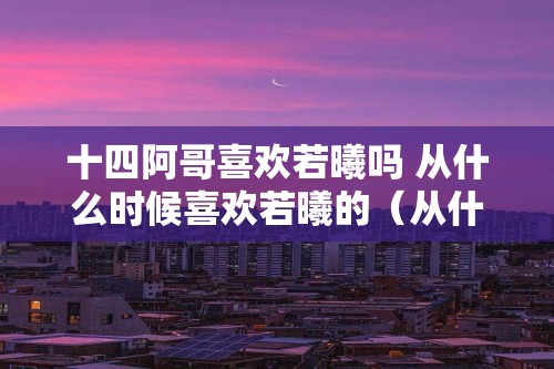 十四阿哥喜欢若曦吗 从什么时候喜欢若曦的（从什么时候喜欢若曦的）