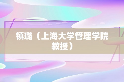 镇璐（上海大学管理学院教授）