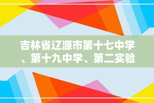 吉林省辽源市第十七中学、第十九中学、第二实验中学2023-2024九年级上学期期末化学测试卷