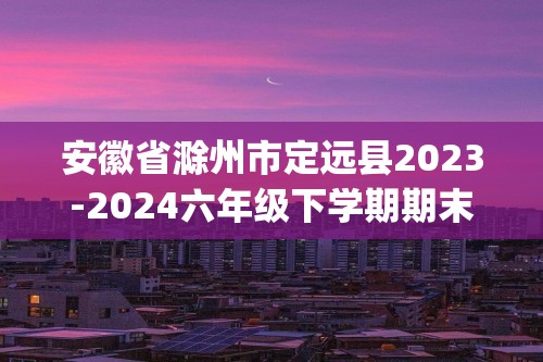 安徽省滁州市定远县2023-2024六年级下学期期末毕业班数学试卷（pdf无答案）