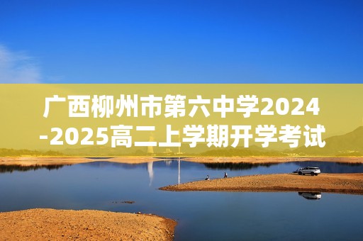 广西柳州市第六中学2024-2025高二上学期开学考试数学试题