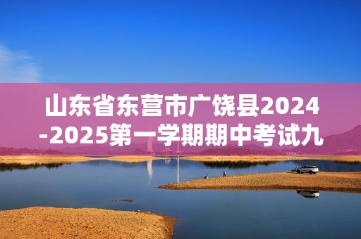 山东省东营市广饶县2024-2025第一学期期中考试九年级化学试题（图片版含答案）