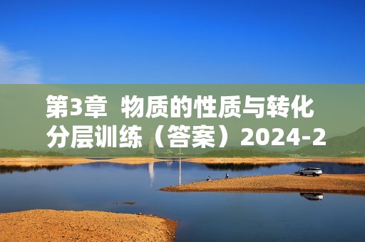 第3章  物质的性质与转化  分层训练（答案）2024-2025高一上学期化学鲁科版（2019）必修第一册