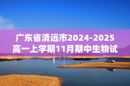 广东省清远市2024-2025高一上学期11月期中生物试题(无答案)