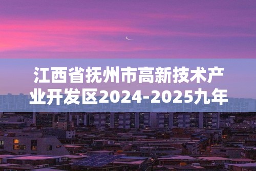 江西省抚州市高新技术产业开发区2024-2025九年级上学期11月质量检测（二）化学试题（图片版含答案）