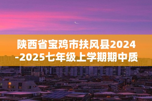 陕西省宝鸡市扶风县2024-2025七年级上学期期中质量监测生物试题（答案）