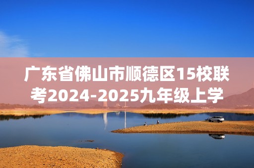 广东省佛山市顺德区15校联考2024-2025九年级上学期11月期中化学试题(图片版,含答案)