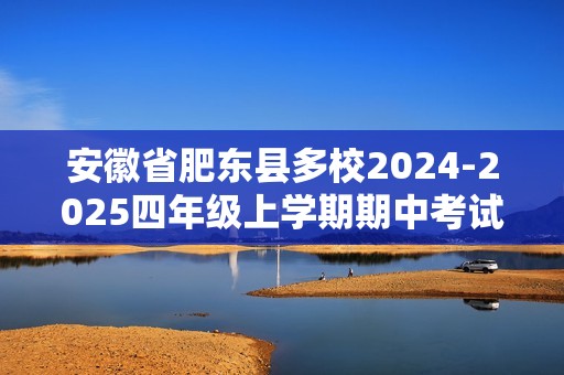 安徽省肥东县多校2024-2025四年级上学期期中考试数学试题（图片版无答案）