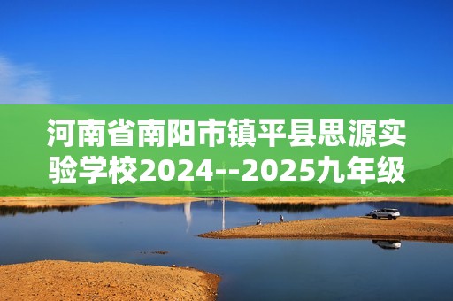 河南省南阳市镇平县思源实验学校2024--2025九年级上学期化学期中模拟试卷（图片版无答案）