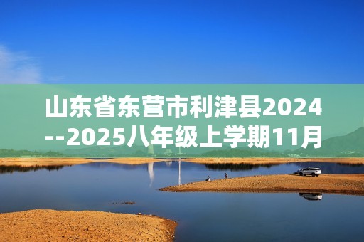 山东省东营市利津县2024--2025八年级上学期11月期中化学试题（答案）