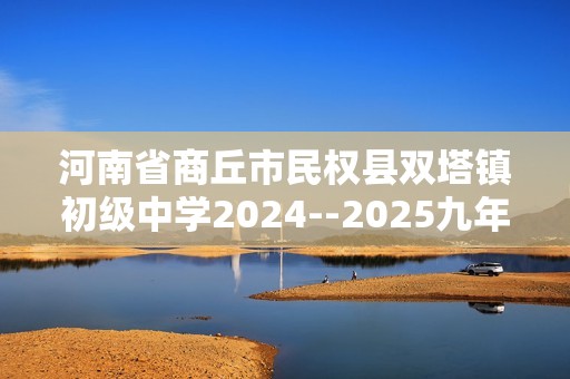 河南省商丘市民权县双塔镇初级中学2024--2025九年级上学期化学期中试卷（图片版含答案）