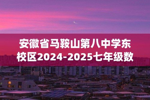 安徽省马鞍山第八中学东校区2024-2025七年级数学上学期期中试题卷(无答案)