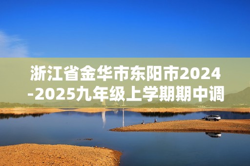 浙江省金华市东阳市2024-2025九年级上学期期中调研数学试卷（图片版含答案）