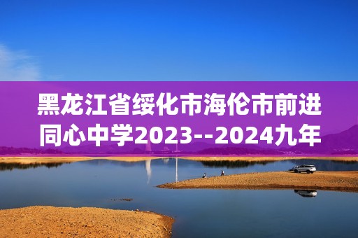 黑龙江省绥化市海伦市前进同心中学2023--2024九年级上学期期末考试化学试卷A(含解析)