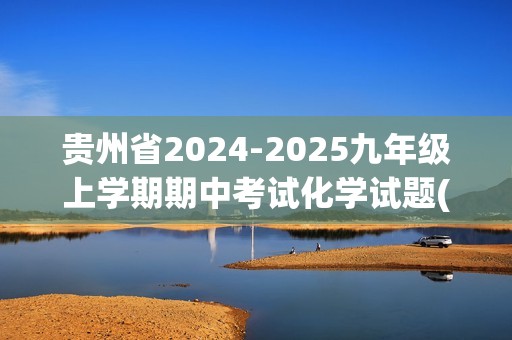 贵州省2024-2025九年级上学期期中考试化学试题(图片版含答案)