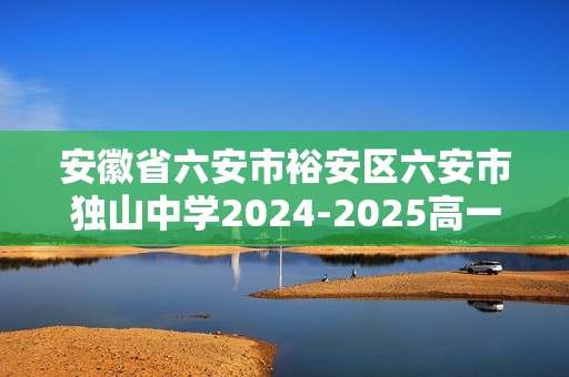 安徽省六安市裕安区六安市独山中学2024-2025高一上学期11月期中生物试题（答案）