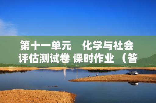 第十一单元　化学与社会 评估测试卷 课时作业 （答案）2024-2025化学人教版九年级下册