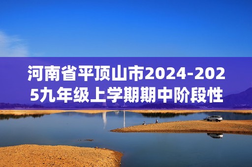 河南省平顶山市2024-2025九年级上学期期中阶段性学情分析（二）化学试卷(答案)