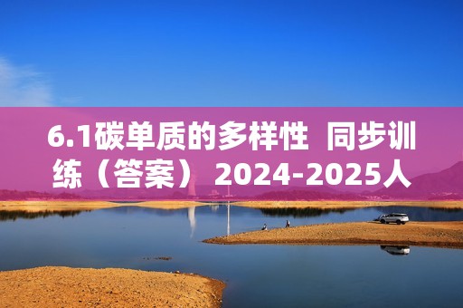 6.1碳单质的多样性  同步训练（答案） 2024-2025人教版九年级化学上册