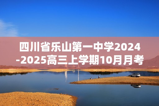 四川省乐山第一中学2024-2025高三上学期10月月考化学试题（答案）