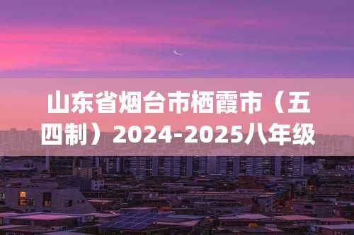 山东省烟台市栖霞市（五四制）2024-2025八年级上学期期中考试化学试题(图片版,含答案)