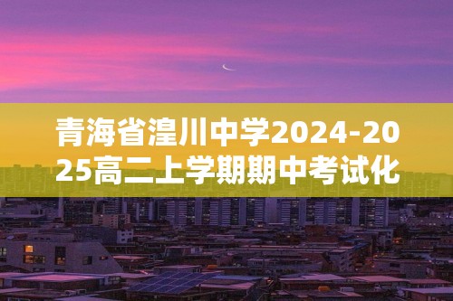 青海省湟川中学2024-2025高二上学期期中考试化学试卷（无答案）