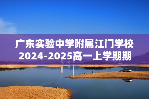 广东实验中学附属江门学校2024-2025高一上学期期中考试化学试题（答案）