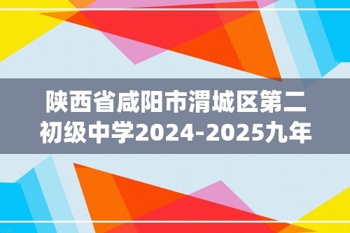 陕西省咸阳市渭城区第二初级中学2024-2025九年级上学期第二次阶段性作业化学试题(图片版,含答案)