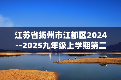 江苏省扬州市江都区2024--2025九年级上学期第二次月考化学试卷（图片版含答案)