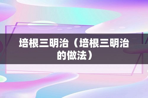 培根三明治（培根三明治的做法）