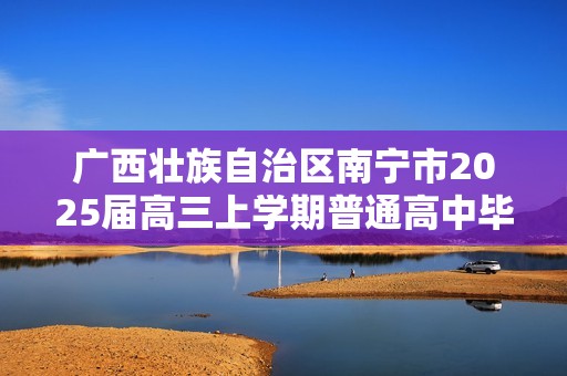 广西壮族自治区南宁市2025届高三上学期普通高中毕业班9月摸底测试数学试题（含答案）