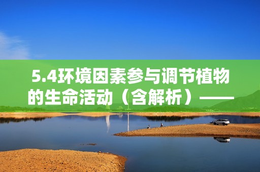 5.4环境因素参与调节植物的生命活动（含解析）——2024-2025高二生物学人教版（2019）选择性必修一同步课时作业