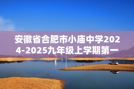 安徽省合肥市小庙中学2024-2025九年级上学期第一次月考化学试卷（解析版）