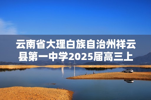 云南省大理白族自治州祥云县第一中学2025届高三上学期见面考 化学试卷（含解析）