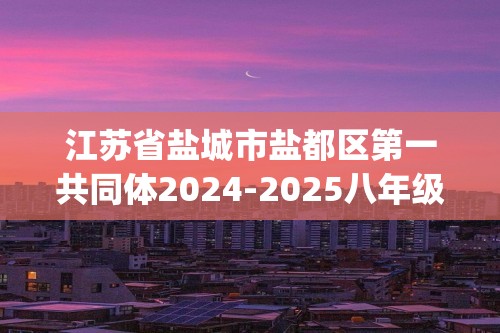 江苏省盐城市盐都区第一共同体2024-2025八年级上学期12月月考数学试题(含答案)