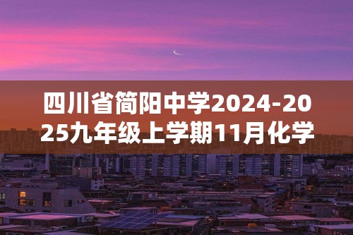 四川省简阳中学2024-2025九年级上学期11月化学课堂练习