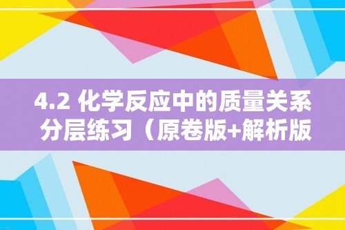 4.2 化学反应中的质量关系 分层练习（原卷版+解析版）--沪教版（2024）九年级上册