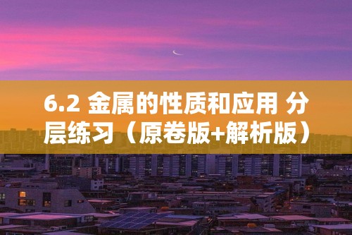 6.2 金属的性质和应用 分层练习（原卷版+解析版）--沪教版（2024）九年级上册