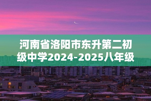 河南省洛阳市东升第二初级中学2024-2025八年级上学期12月月考数学试卷（图片版含答案）