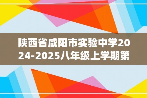 陕西省咸阳市实验中学2024-2025八年级上学期第三次质量检测数学试题(图片版含答案)