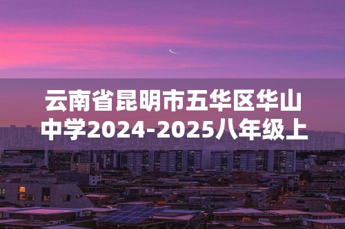 云南省昆明市五华区华山中学2024-2025八年级上学期12月学习效果跟踪与反馈数学试题（图片版无答案）