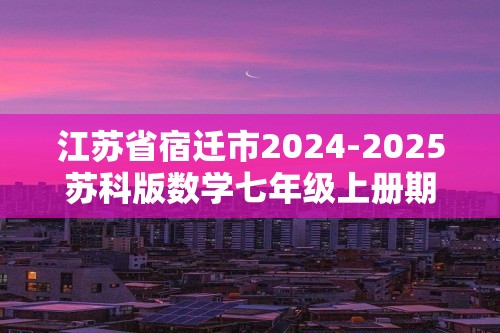 江苏省宿迁市2024-2025苏科版数学七年级上册期末摸底测评卷B（含答案）