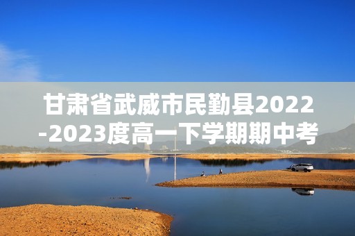 甘肃省武威市民勤县2022-2023度高一下学期期中考试（选考）化学试题（答案）