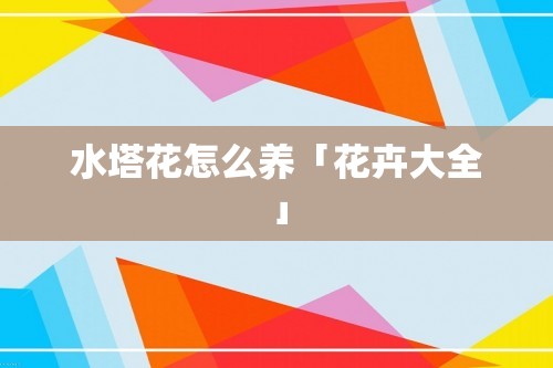 水塔花怎么养「花卉大全」