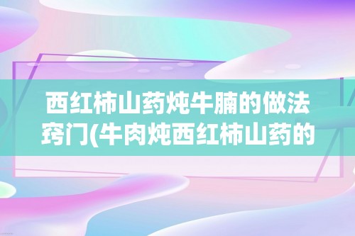 西红柿山药炖牛腩的做法窍门(牛肉炖西红柿山药的做法)