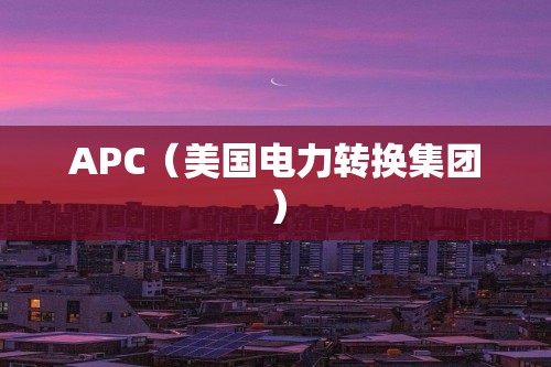 APC（美国电力转换集团）