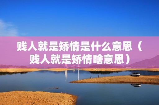 贱人就是矫情是什么意思（贱人就是矫情啥意思）