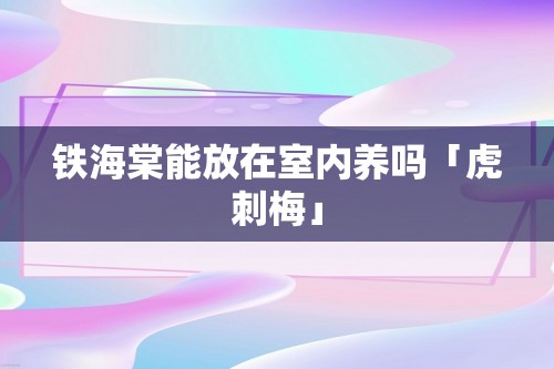 铁海棠能放在室内养吗「虎刺梅」