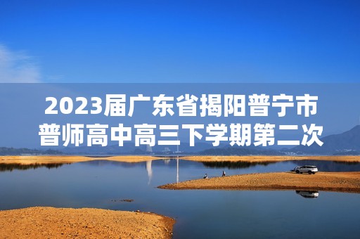 2023届广东省揭阳普宁市普师高中高三下学期第二次模拟考试历史试题（答案）