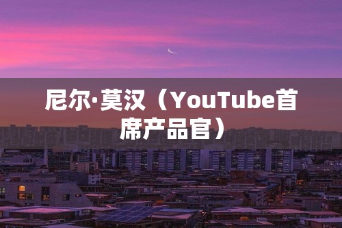 尼尔·莫汉（YouTube首席产品官）